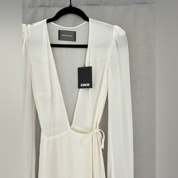 Reformation Milan Dress in Ivory Size XS NWT - Picture 7 of 15
